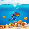 Aquarium Desktop Small Fish Tank Decoration Ornament Diver Floating Creative PVC Doll