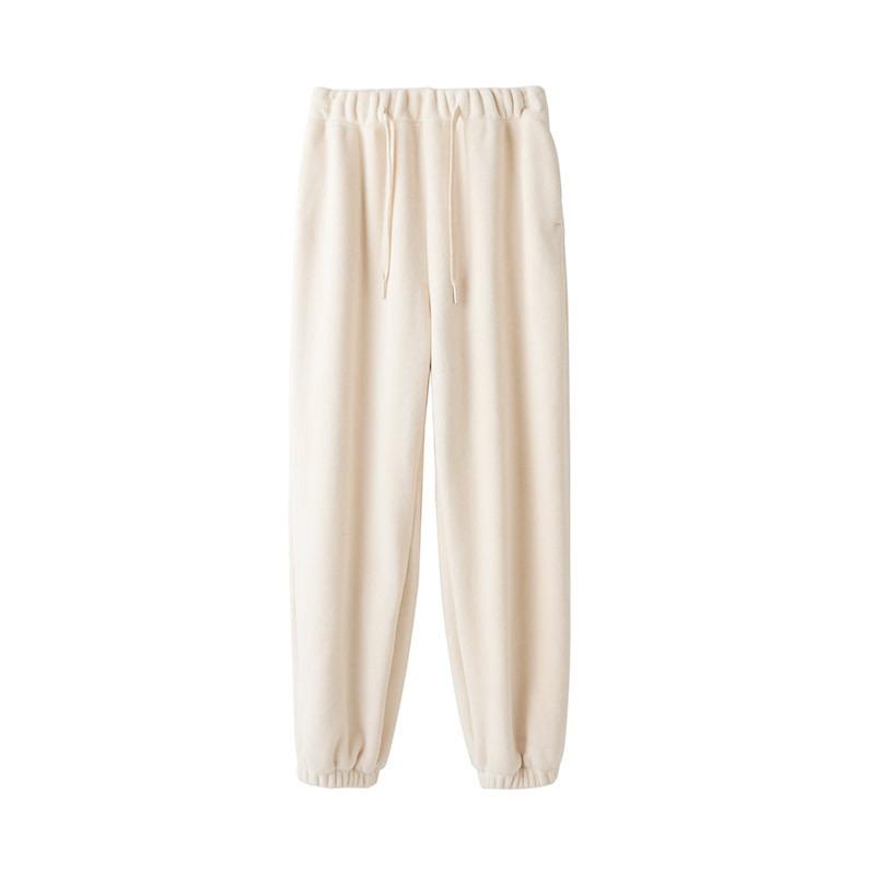 Розовые флисовые спортивные штаны женские осенне-зимние утолщенные верхняя одежда хлопковые штаны флисовые теплые штаны маленькие спортивные штаны