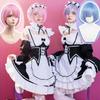 Cosplay Deluxe Edition Rem Cosplay Maid Stage Chinese School Starting Life In Another World Maid Ram Rem Both Sizes [Nou-satsu] ReZERO Costume,