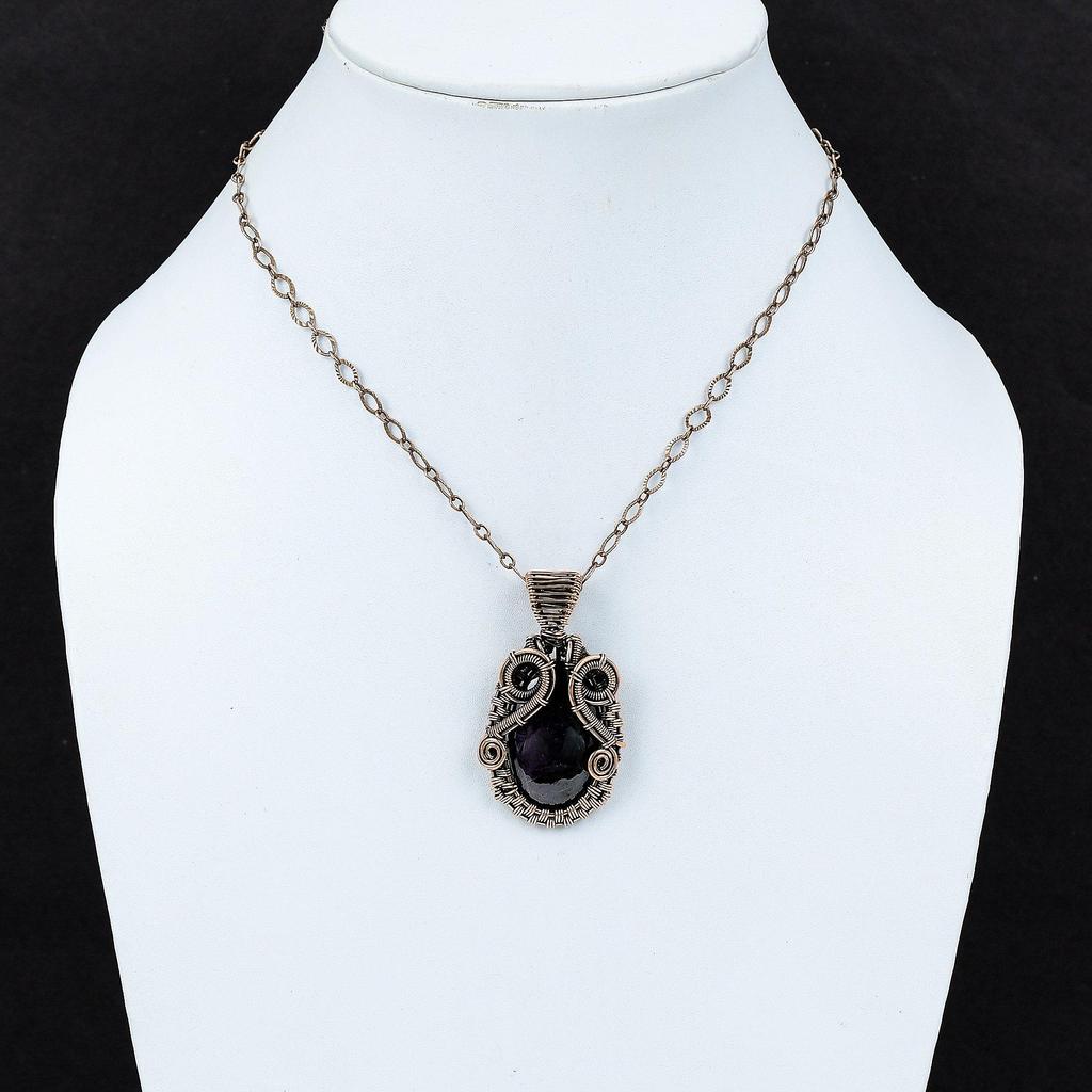 Sugilite Pendant Copper Wire Wrapped Pendant Handmade Gemstone Pendant Sugilite Jewelry Wire Wrap Jewelry Gift For Mom Latest Design Pendant