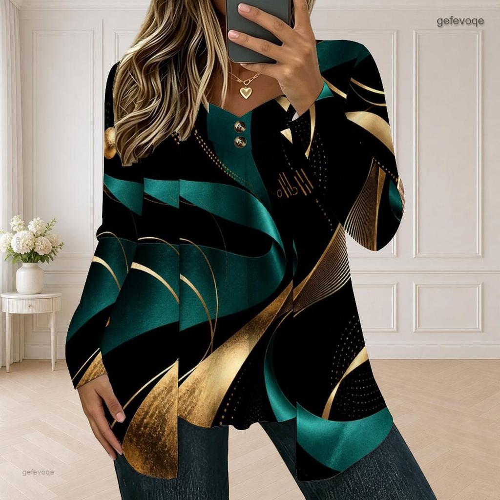 Women Plus Size Dark Purple Halloween Printed Square Neck Long Sleeve Faux Two Piece T Shirt