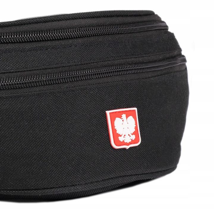 Sports waist bag with a patriotic emblem