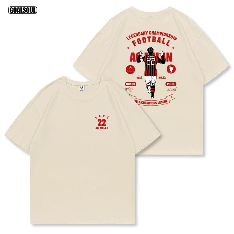GOALSoul 2025 KAKA Футболка из плотного хлопка «Милан» с ретро-графикой