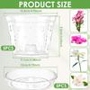 5Pcs Plastic Orchid Pot 4/5/6inch Transparent Slotted Orchid Pots with Holes and Saucers Breathable Flower Plant Pot for Nursery