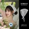 Headscarf Summer Women's Pastoral Triangle Scarf Literary Retro Crochet Triangle Scarf Hat Y2K Hot Girl Girl Children Hollow Bud