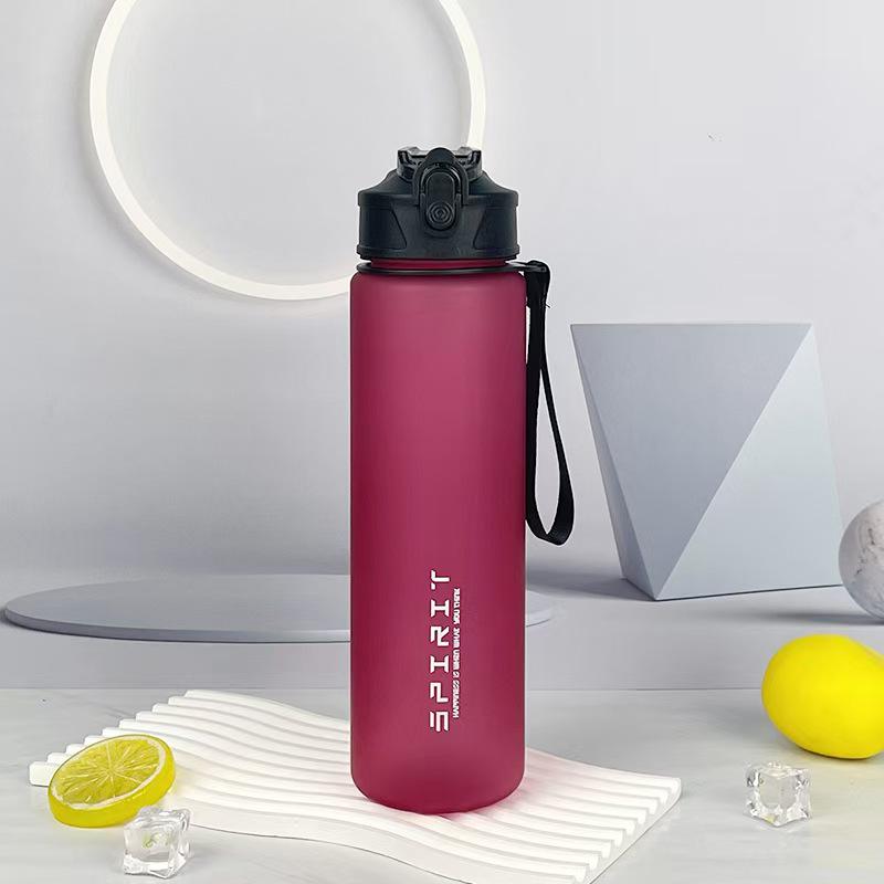 750ml Men's Durable Pop-up Lid Water Cup with Straw and Handle for Outdoor Sports