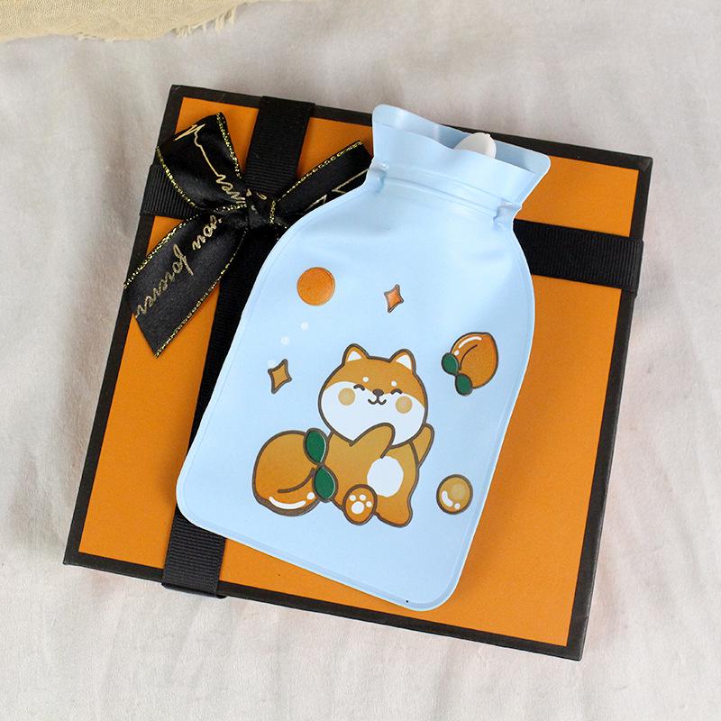 Корейская прозрачная мультяшная перламутровая ткань, наполненная водой, взрывобезопасная, студенческая грелка для рук, сумка для горячей воды