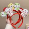 Red Hairband New Year Pendant Hairpin Plush Snake Year Headband 2025 Happy New Year Headband Girl
