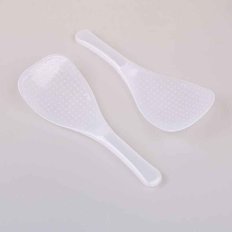 2 шт. кухонные антипригарные ложки для риса, ручные ложки для роллов, прозрачные пластиковые ложки для еды