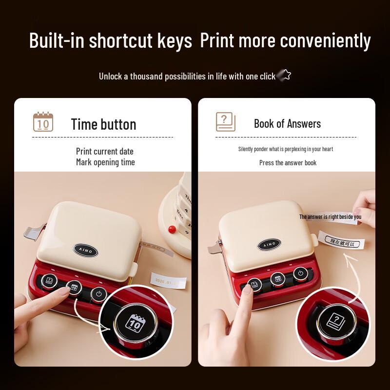 Портативный термоэтикетный принтер Aimoku P15, вилка CN (адаптер в комплекте)