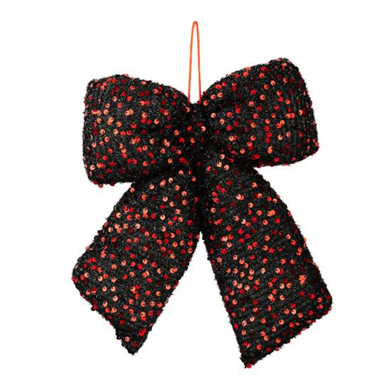 Рождественский бант с блестящими пайетками, закручивающаяся завязка, бархатные банты, рождественская елка