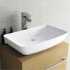 Bathroom washbasin tap, chrome, tall, standing, countertop, silver