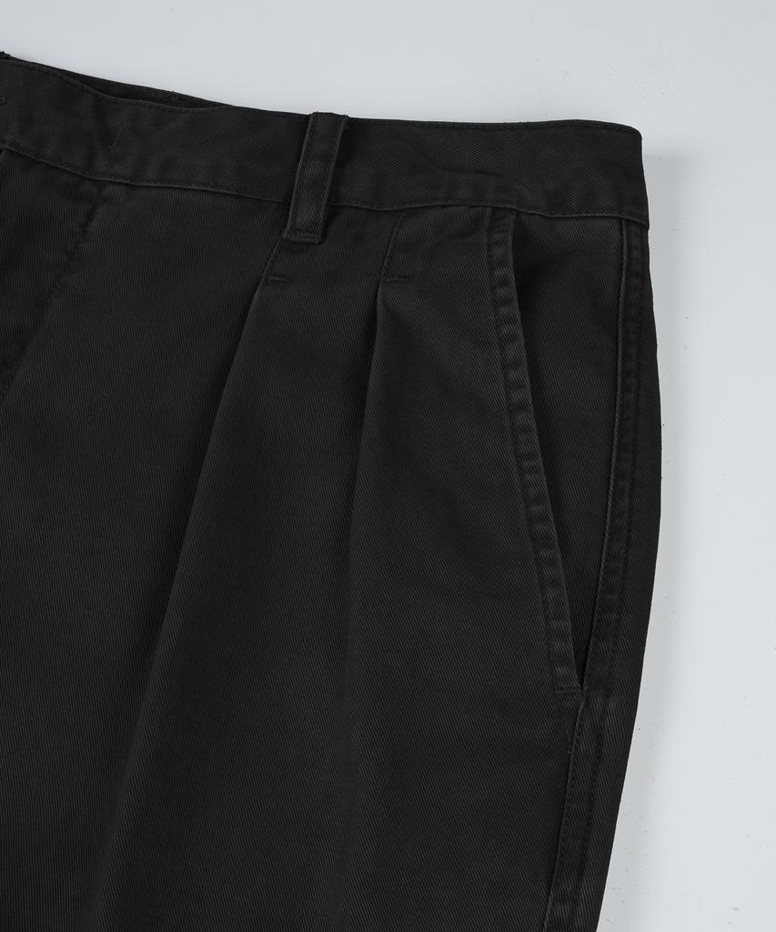 BIRBANTE Хлопковые брюки чинос с двойной складкой, garment-washed твил - Черный темно-синий