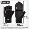 Xiaomi Casual Deer Patch Knit Fingerless Gloves Winter Thermal Half Finger Mittens Flip Cover Design for Daily Work Commute Unisex