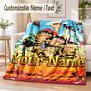 Lucky Luke Custom Name Flannel Throw Blanket Soft Warm for Sofa Bed Indoor Home Use