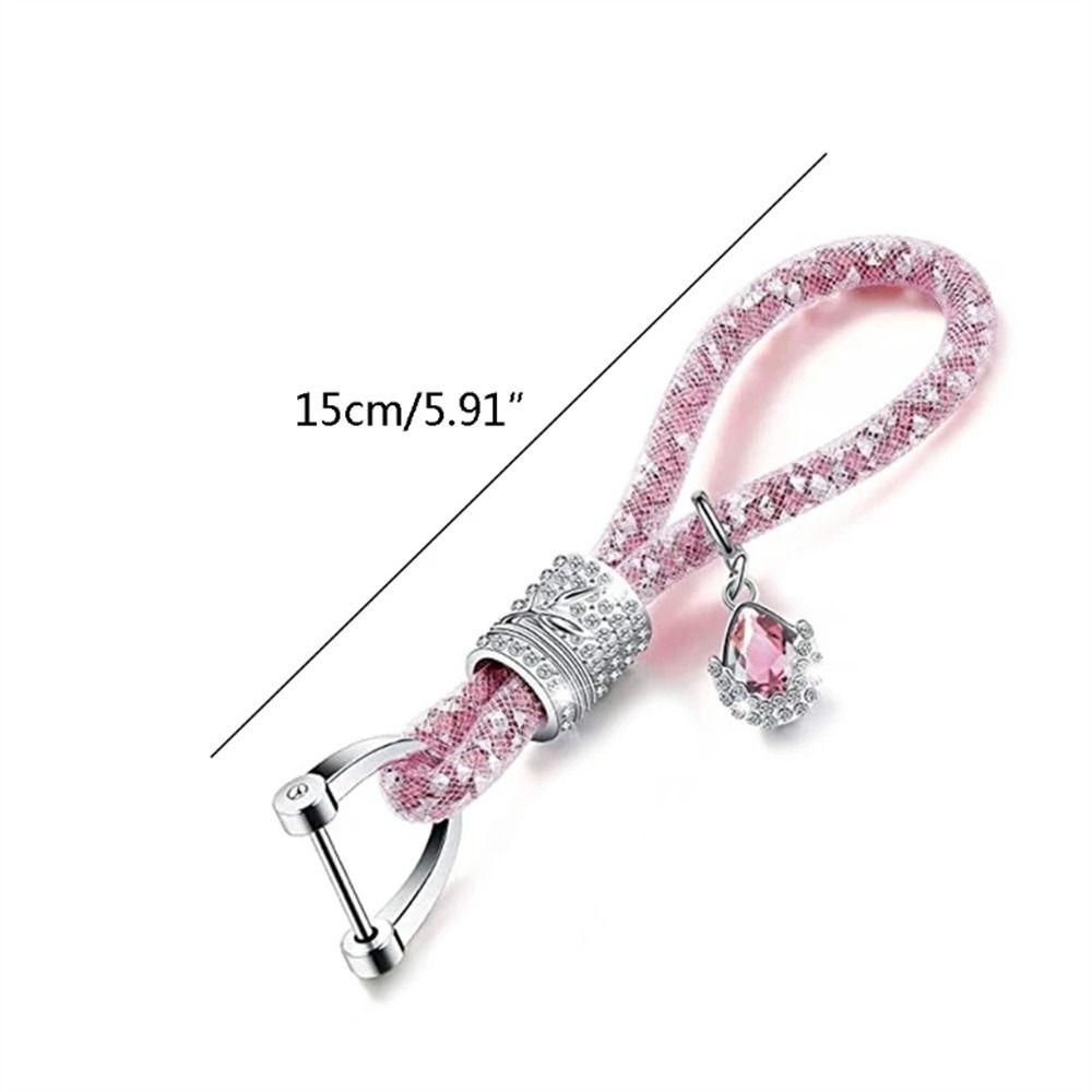 Bag Pendant Shiny Car Keychain Car Key Decorations Glitter Key Chains Car Key Ring