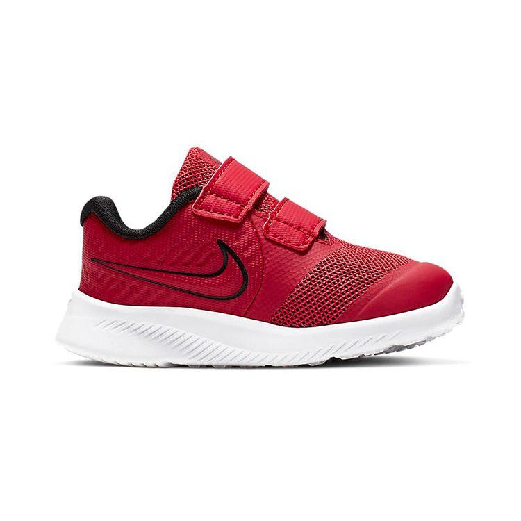 Nike Star Runner 2 Нескользящая Амортизация Устойчивая к истиранию Низкие Беговые Кроссовки Красный Черный Малыш и Малыш AT1803-600