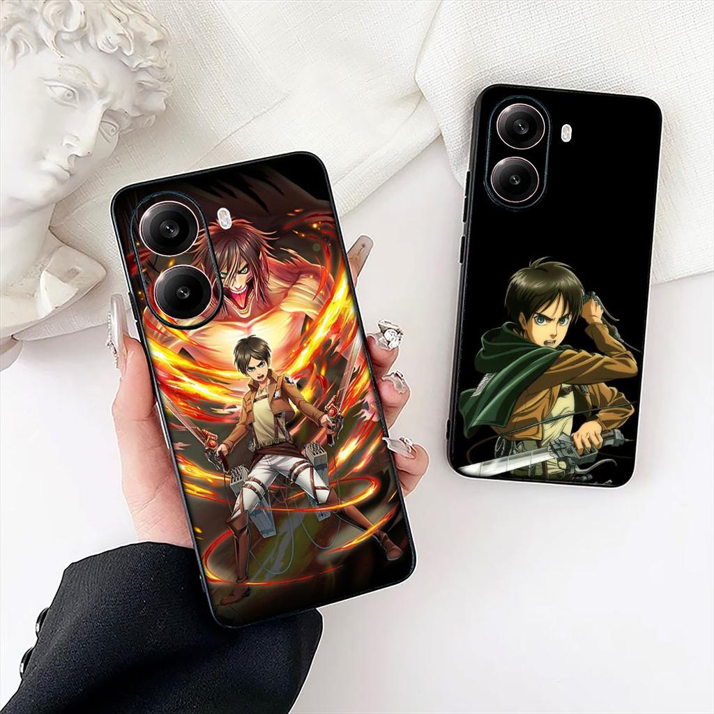 Чехол для телефона Attack on Titan Эрен Йегер Леви для Xiaomi Redmi Note 13 14 ProPlus Pro Plus 14C A4 13C Pro+ Note14 Защитный чехол