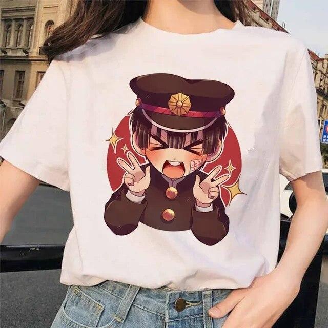 Женские футболки с принтом «Унитаз Ханако Кун» Harajuku Ullzang, модная футболка 90-х годов, забавная футболка унисекс с графикой, летняя футболка FeUnisex