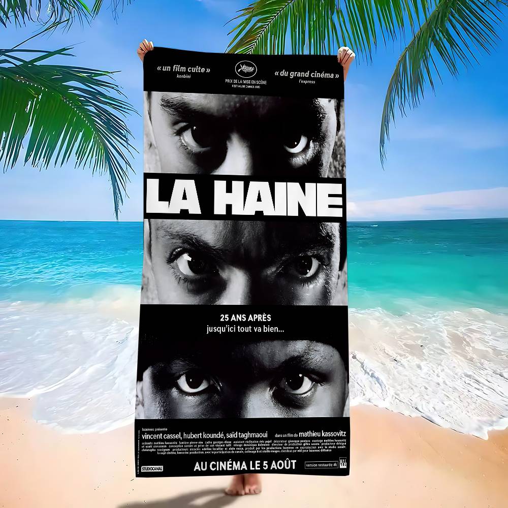 La Haine 1995 Фильмы Банное полотенце Микрофибра Мягкое Впитывающее Воздухопроницаемое Для Девочек Детей Декоративное Мультяшное Пляжное полотенце
