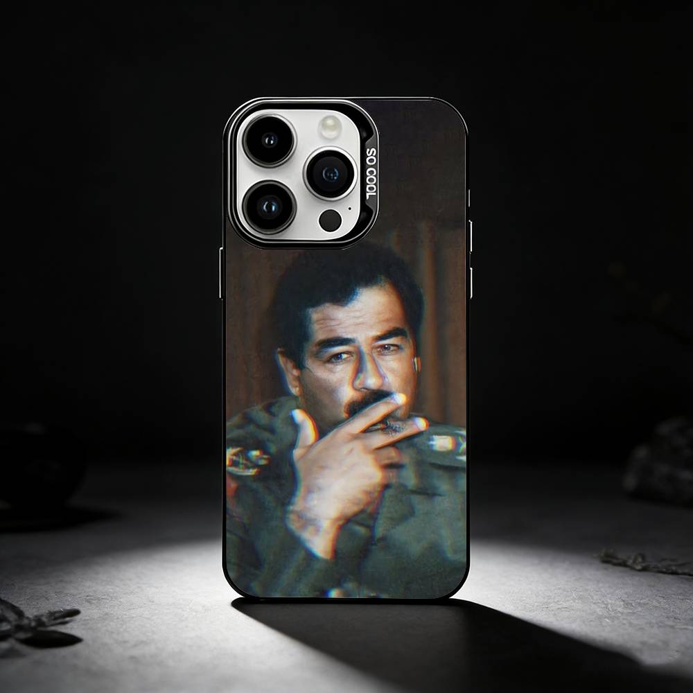 S-Saddam H-Hussein Phone Case For iPhone 17,16,15,14,13,12,11 Plus,Pro Max,XS,Colored silver phone case