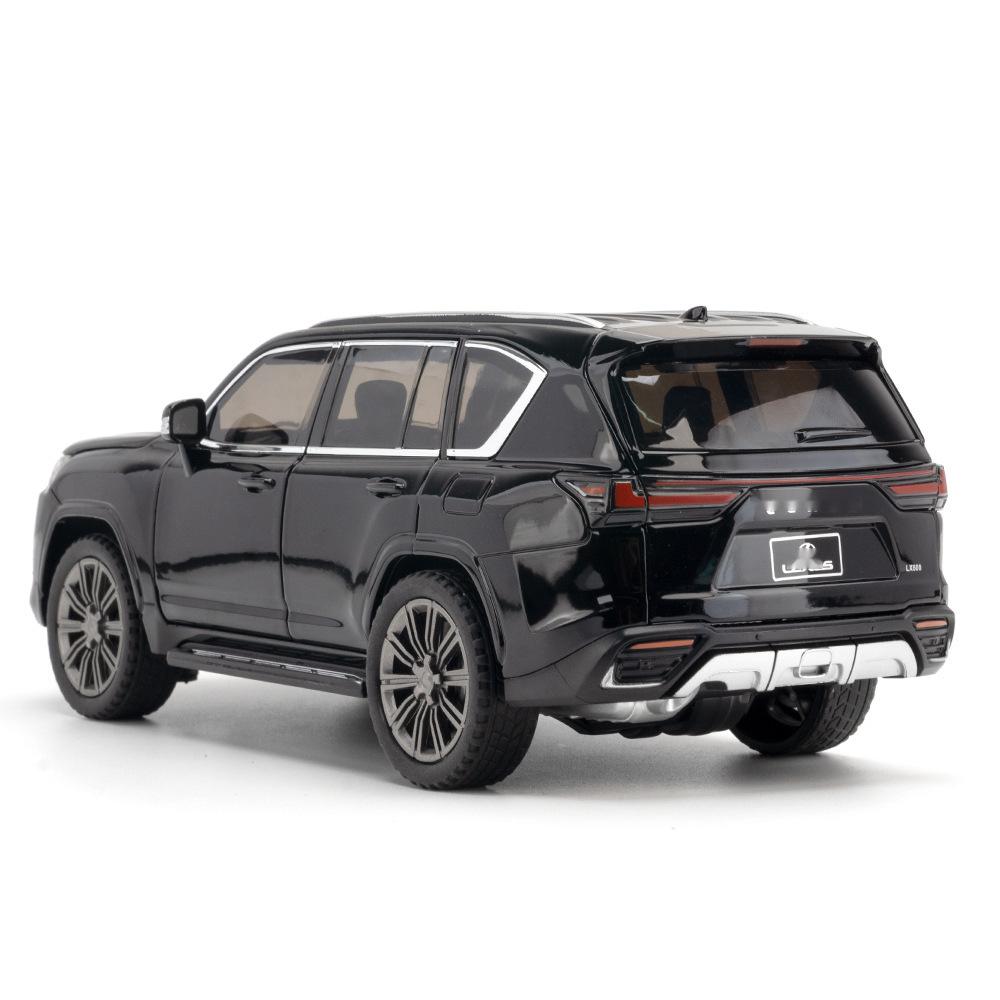 1:24 LEXUS LX600 Металлическая модель автомобиля Звук и свет Инерционная игрушечная машинка Внедорожник Симуляция для коллекции Мальчика Декорация