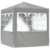 Party Tent Light Gray 200 x 200 x 240 cm PE and Steel