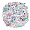 10/50pcs Cute Mermaid Stickers Ocean Animal Graffiti for DIY Luggage Laptop Skateboard Motorcycle Bicycle Stickers