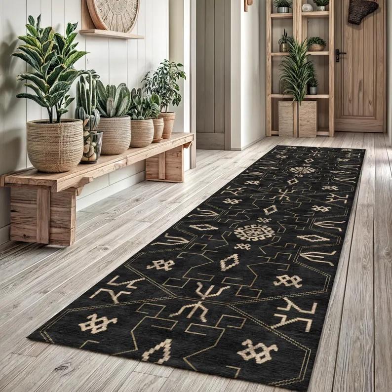 Длинный ковер в европейском стиле для лестницы, прихожей, скандинавские ковры для домашнего коридора, ковер для прохода, вечерние, свадебные, красные коврики