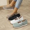Women's Wide Width Breathable Slip-Ons, Cutout Design Casual Sneakers, European Style Wholesale Flats for Women