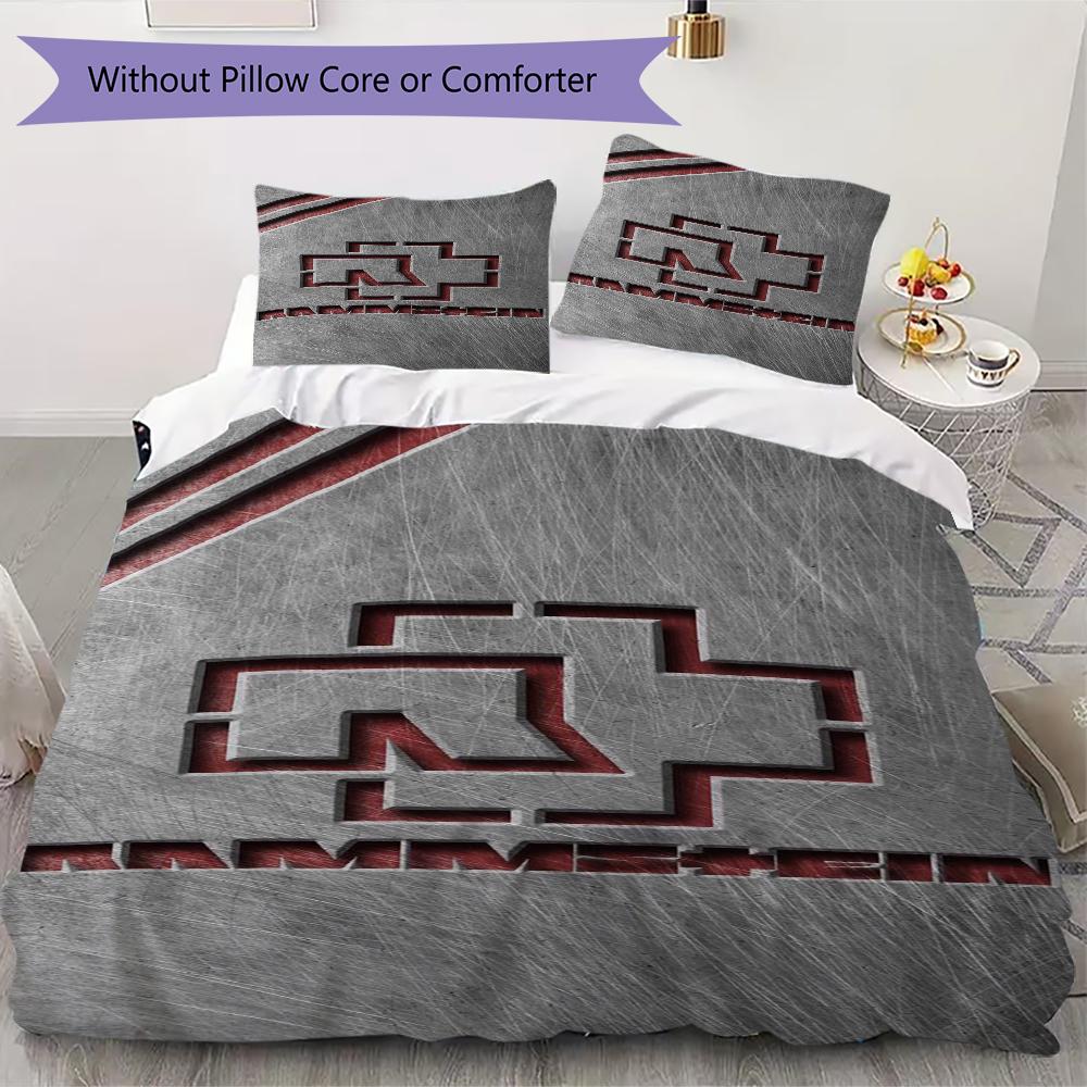 Rammstein Industrial Metal Style Bedding 1 Duvet Cover 2 Pillowcase Without Core Without Core Christmas Birthday Gift Soft And Comfortable