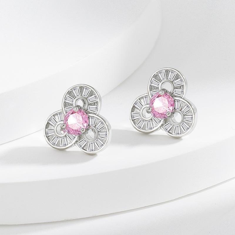 Waves European and American Lucky Leaf Set Ring Necklace Earrings Women's Premium Temperament Women's Accessories