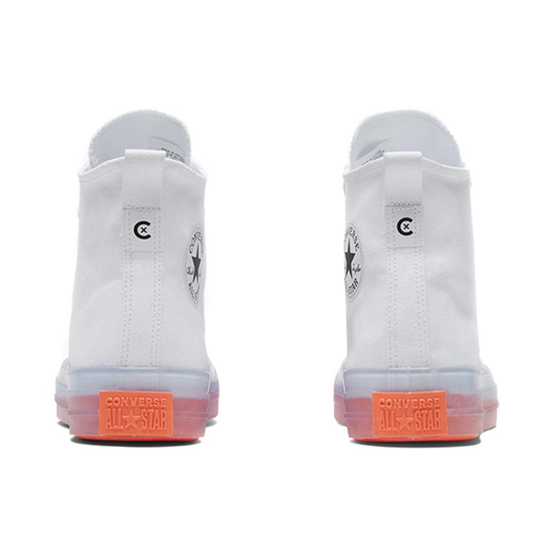 Converse Chuck Taylor All Star CX Желейная подошва Простые и удобные Высокие парусиновые Унисекс Белый Оранжевый