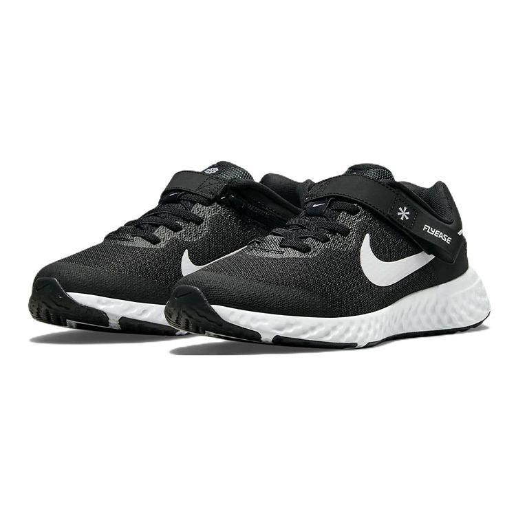 Nike Кроссовки Revolution 6 FlyEase 4E GS Black White Детские Темно-Дымчато-Серые DO5065-003