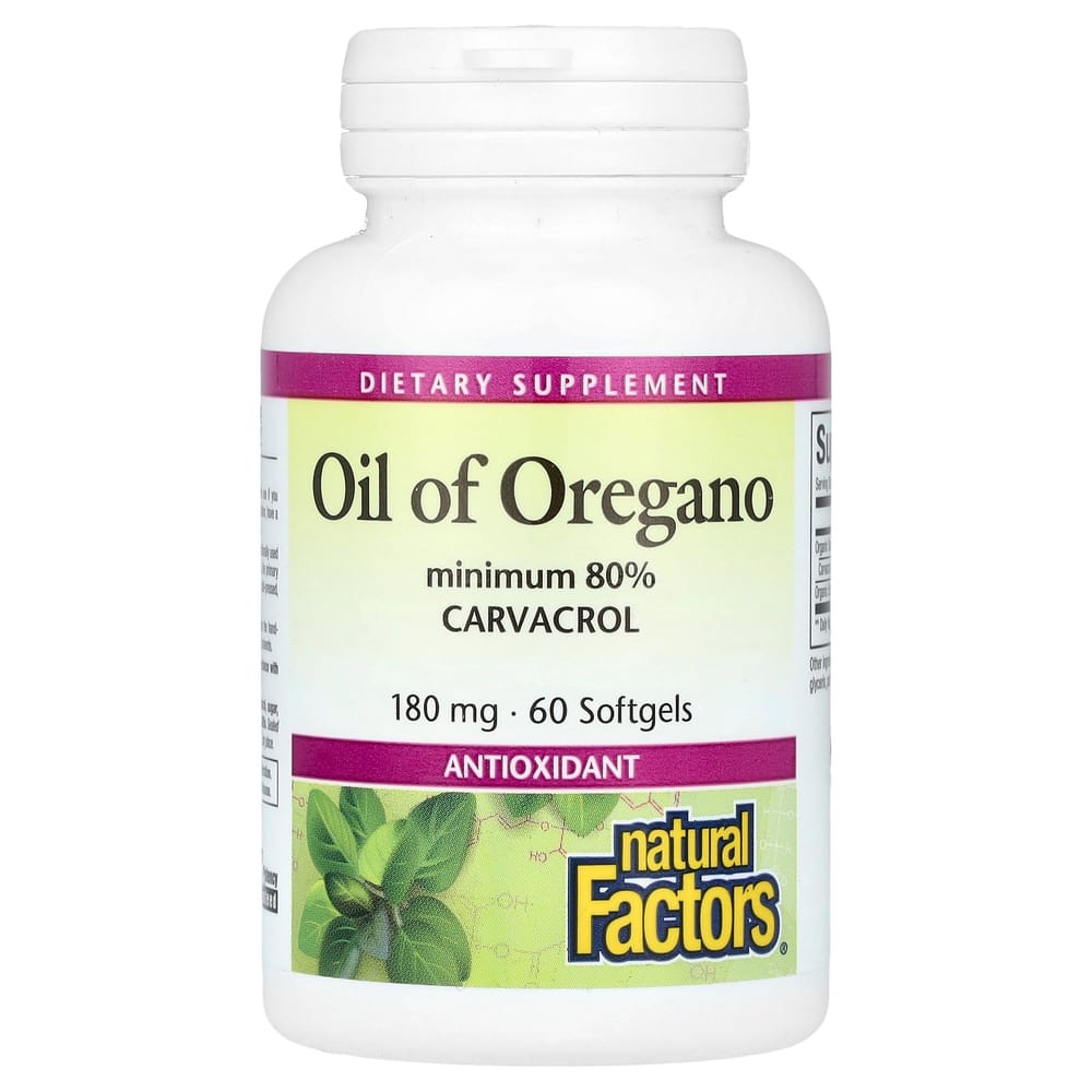 Natural Factors Oregano Oil 180mg Softgels 60 Count