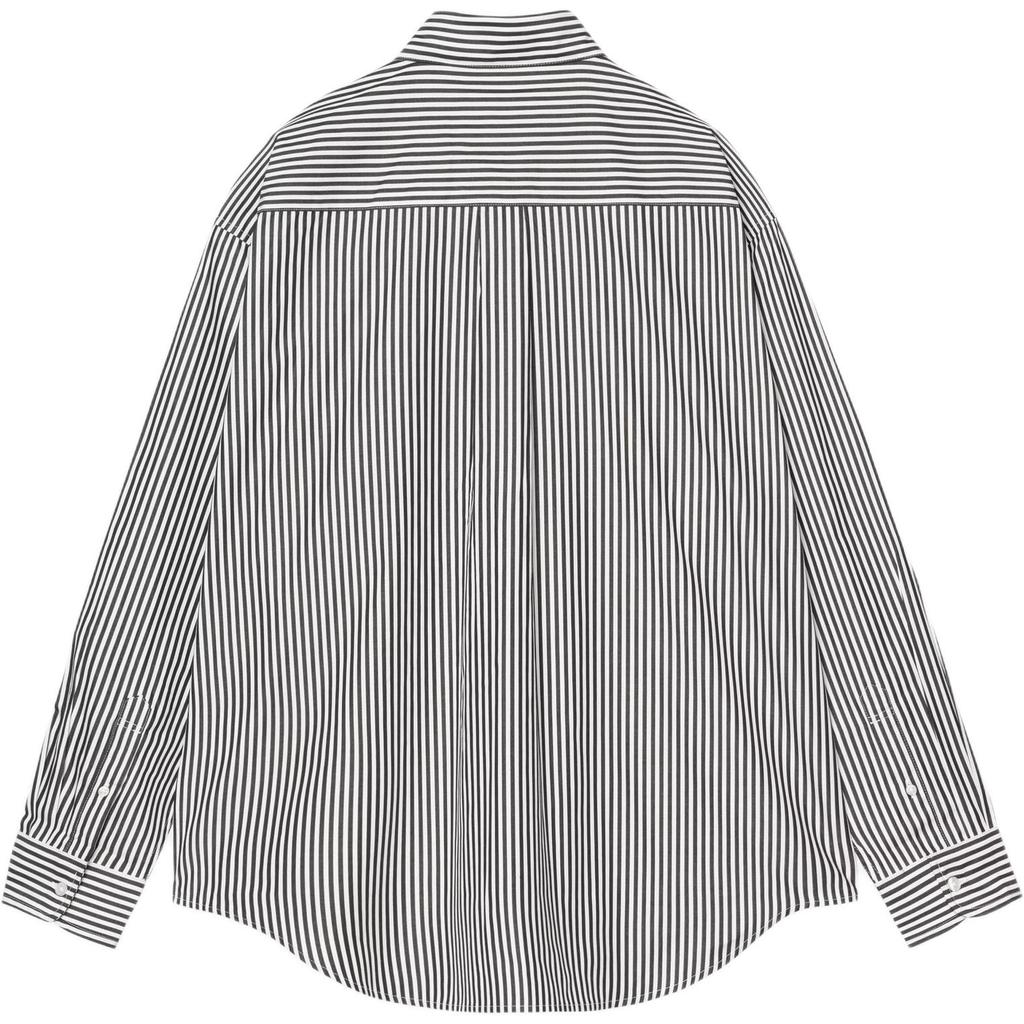 Carhartt WIP Свободная полосатая рубашка с длинным рукавом Мужские рубашки I035952-3J7-XX