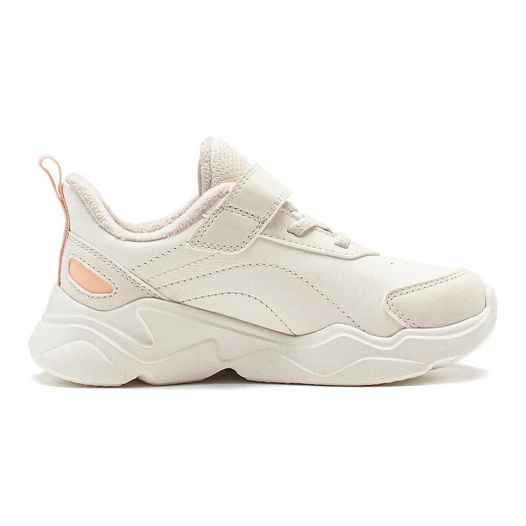 Li Ning Детская спортивная трендовая нескользящая износостойкая амортизирующая теплая флисовая повседневная обувь Детская повседневная обувь Молочно-белый YKNT152-12