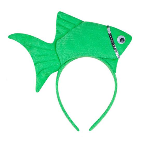 Повязка на голову в виде золотой рыбки, обруч для волос в виде рыбки, регулируемая повязка на голову, реквизит для косплея, вечеринки, дня рождения, принадлежности
