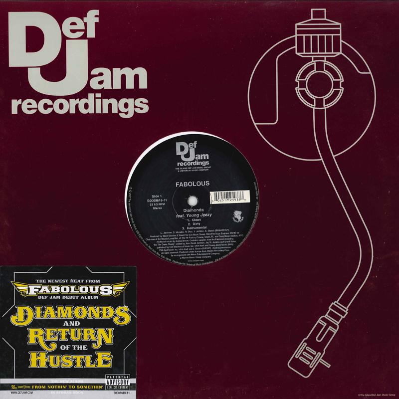 12inch Record FABOLOUS - Diamonds / Return Of The Hustle B000861811 DEF JAM 2007 US Rap & Hip-Hop/R&B Used