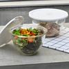 HARIO Glass Bowls with Microwave Set of 1500ml and BUONO Kitchen Multi Made in Heat-Resistant Lids, 2, 2200ml, Bowl, Clear, Japan, MXPF-3506-W