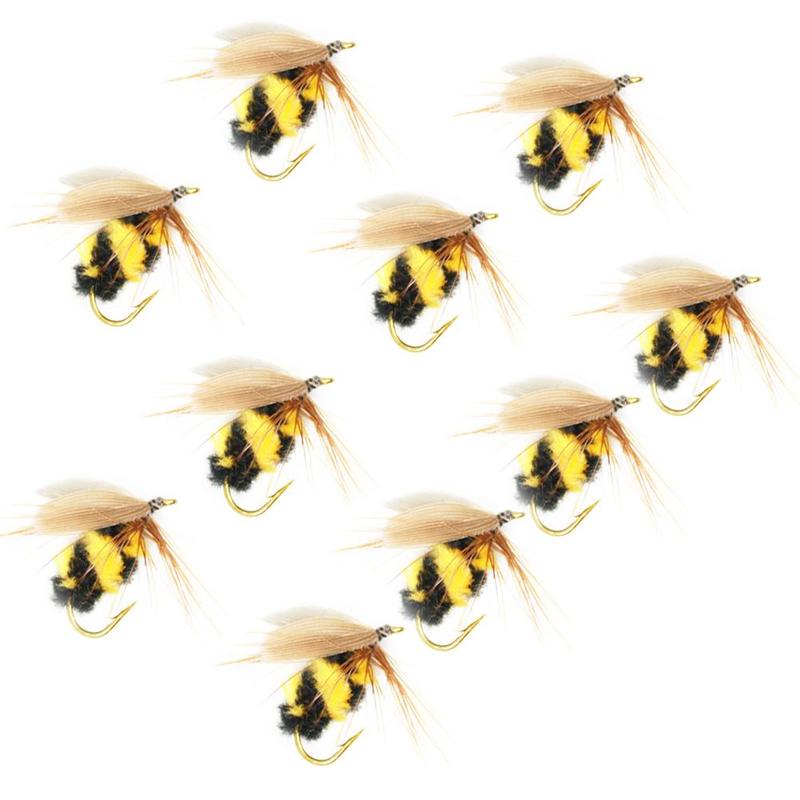 Совершенно новые высококачественные 10 шт. #10 искусственные насекомые для ловли форели нахлыстом приманки SCZ7517 V9O4