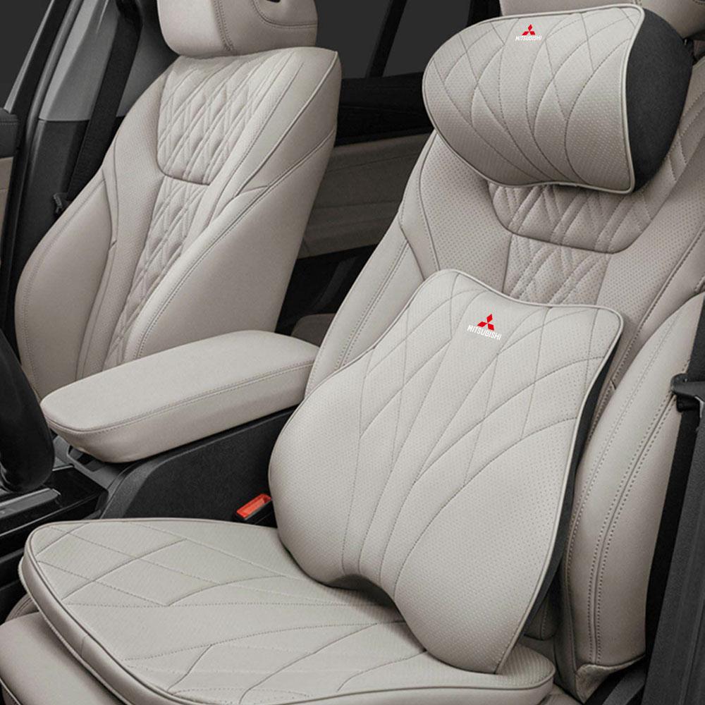 For Mitsubishi Lancer Montero Mirage Outlander Grandis Pajero ASX EVO Car Neck Pillow Seat Cushion Lumbar Support Auto Interiors