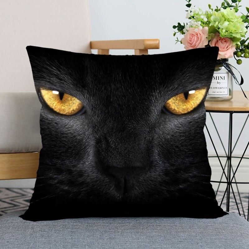 45x45 см полиэстер, Новое поступление, наволочка с изображением кошки, домашнего декора, наволочка, наволочка на невидимой молнии
