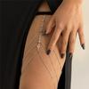 Lady Sexy Elastic Band Leg Thigh Chain Women Beach Long Tassel Multilayer Adjustable Body Jewelry Dress Decorate