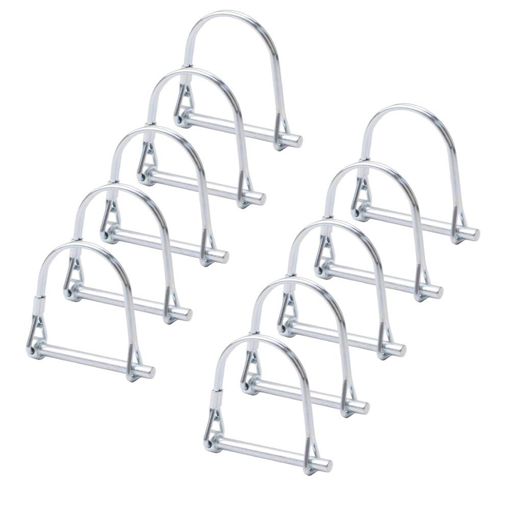 10 шт. Стопорный штифт с проволочным замком, Стопорный штифт с валом из углеродистой стали, Стопорный штифт с проволочным замком в виде круглой петли для гусеничной фермы и газона(6*50)