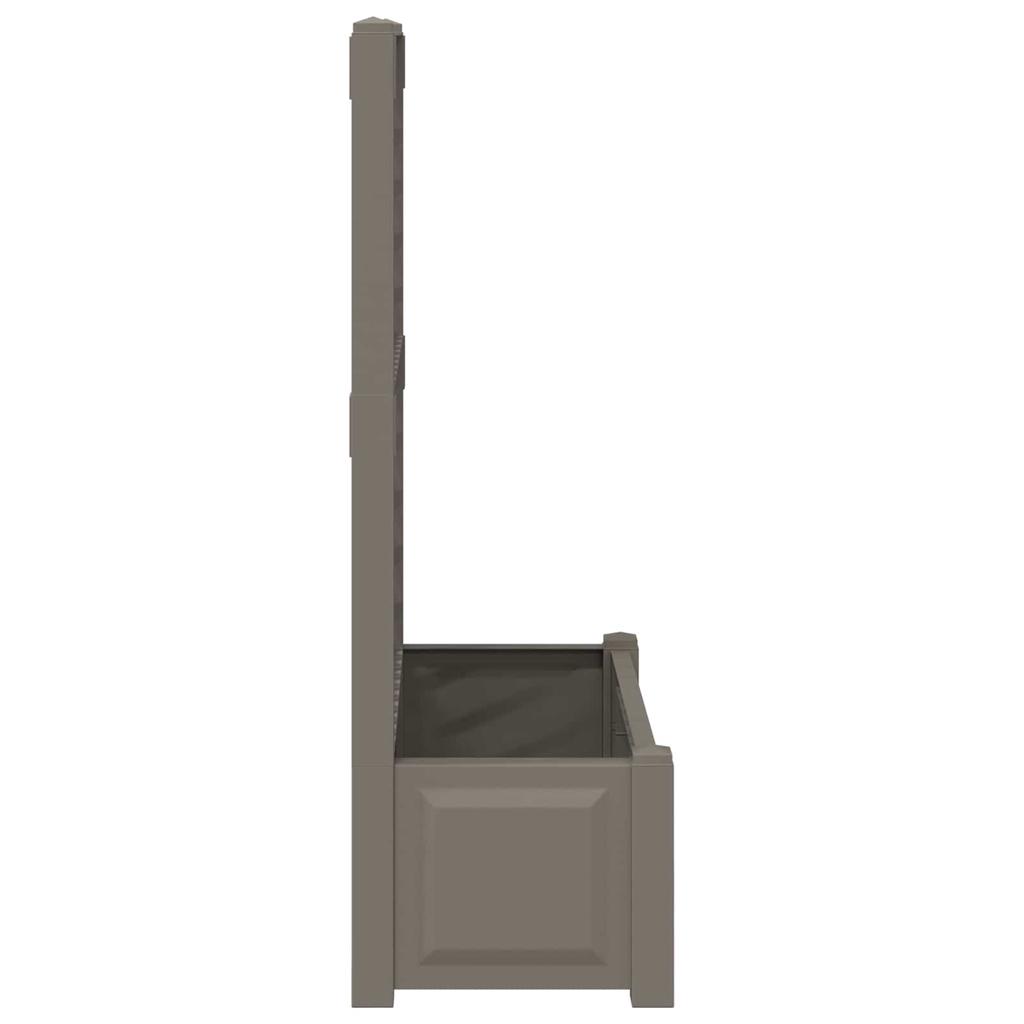 Large Planter with Trellis Gray 99.5 x 43 x 133.5 cm PP