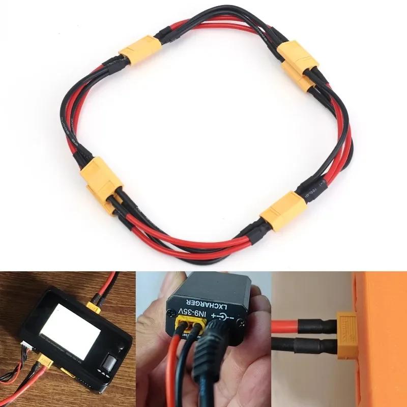 For RC Lipo Battery for Battery Charger Motor 2pcs/set XT60/T Connector Adapter 14AWG 30CM Extension Cable Leads Adapte