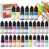 30 Colors 10ml Each Candle Dye Liquid Oil-Based Dye for Candle Wax, Vivid Candle Color for DIY Candle Making Highly Concentrate