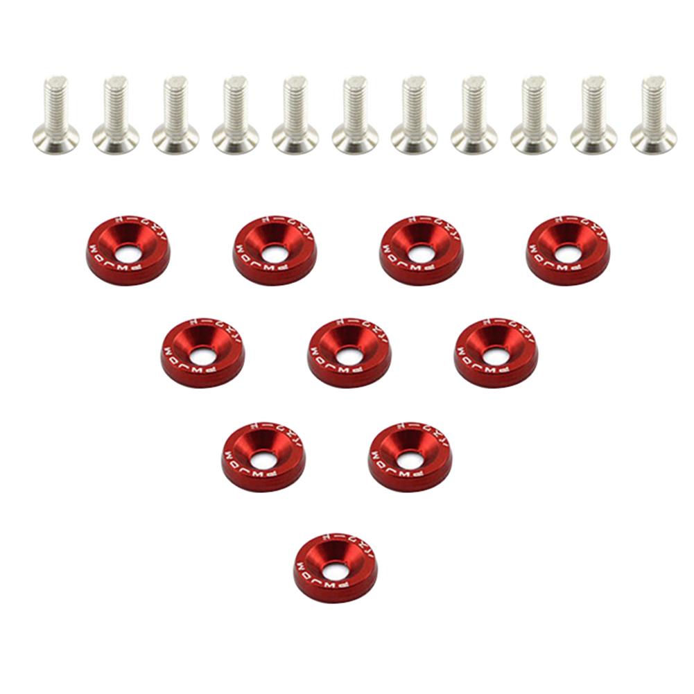 20 шт. Автомобильная заготовка, алюминиевая шайба бампера, винты из нержавеющей стали, комплект для двигателя, алюминиевые винты из нержавеющей стали, автомобильная защита