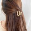 Модные простые геометрические заколки для волос с когтями для женщин и девочек, металлические заколки для волос в форме краба, полые заколки для волос, аксессуары для волос, головные уборы